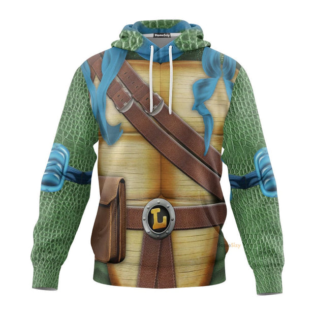 3D Leonardo TMNT Leo Custom Cosplay Costume Hoodie QT208189Hg