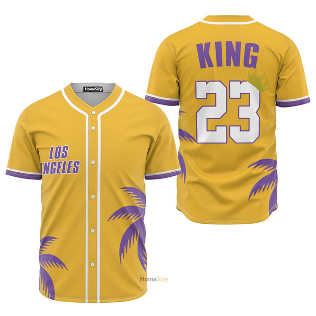 King Of Los Angeles Yellow - Baseball Jersey