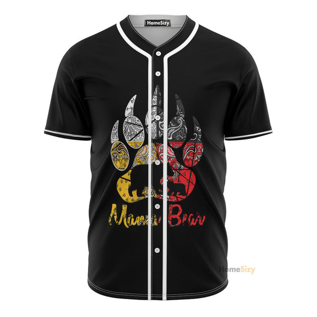 Mama Bear Paisley American - Baseball Jersey