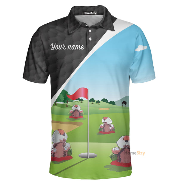 Personalized Gopher My Mind Is On Golf Polo Shirt QT308586