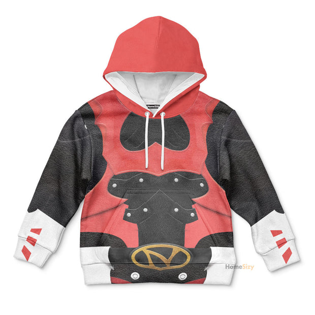 3D Psycho Rangers Red Psycho Custom Cosplay Costume Kid Hoodie QT306172Hg