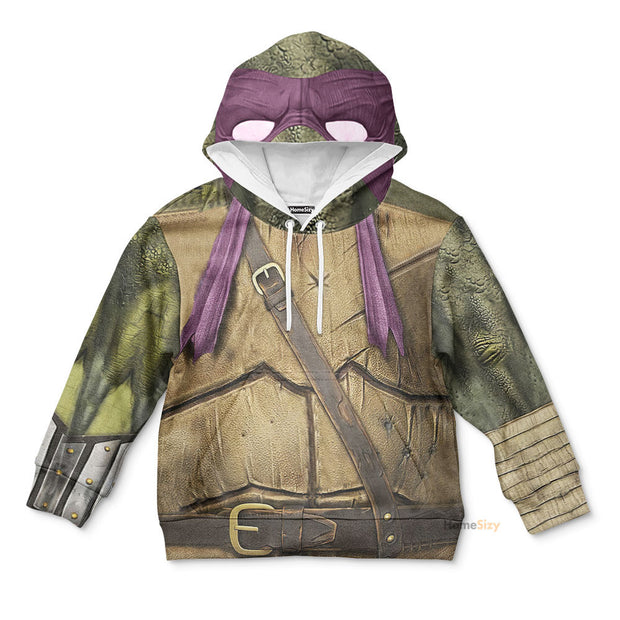 3D Donatello TMNT Don Donnie Purple Custom Cosplay Costume Kid Hoodie QT207291Hf
