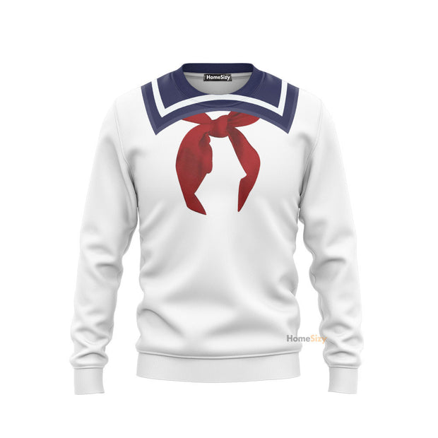 Ghostbusters Stay Puft Marshmallow Man Custom Cosplay Costume Sweatshirt QT205198Hf