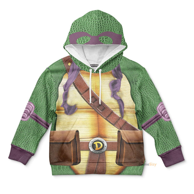 3D Donatello TMNT Don Donnie Custom Cosplay Costume Kid Hoodie QT208136Hf