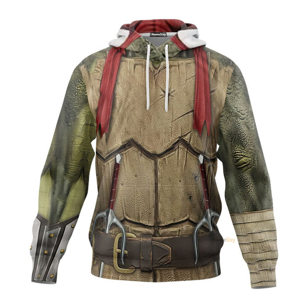3D Raphael Raph TMNT Red Custom Cosplay Costume Hoodie QT207292