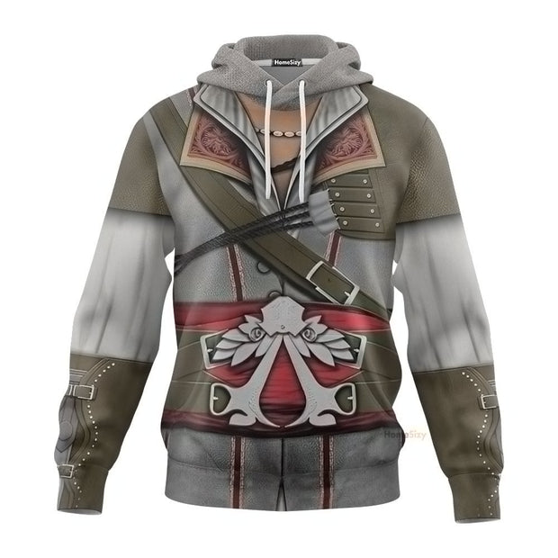 3D Assassin Creed Ezio Auditore Custom Cosplay Costume Hoodie QT211542Hf