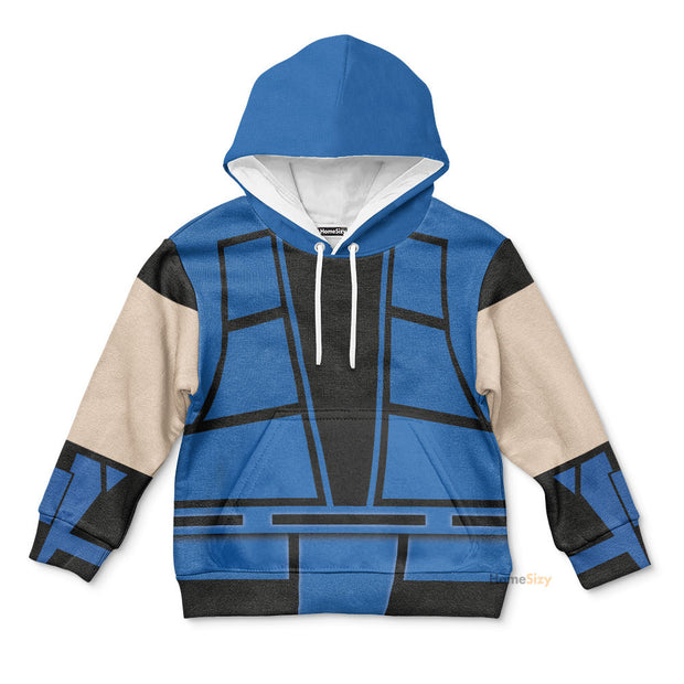 Cosplay Sub-Zero Mortal Kombat Custom Kid Hoodie QT210626Hf
