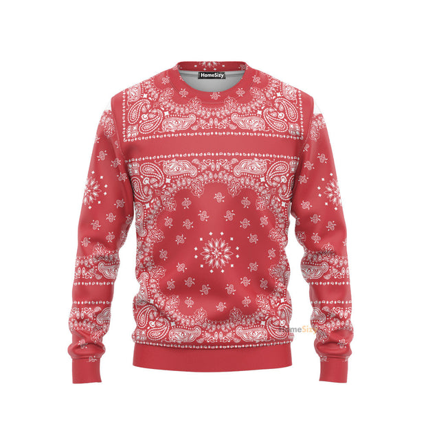 3D Snoop Red Bandana Custom Sweatshirt QT307225
