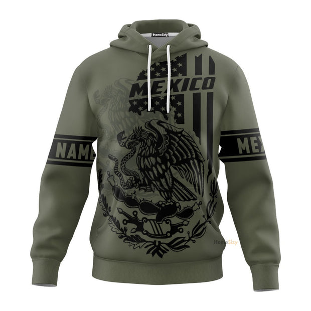 Personalized Custom Name Mexico All over Hoodie 3ds QT308947