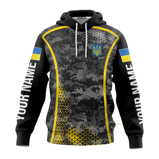 Personalized Custom Name Ukraine Hoodie Honor Ukrainian Flag Clothing Support Ukraine QT211580Hf