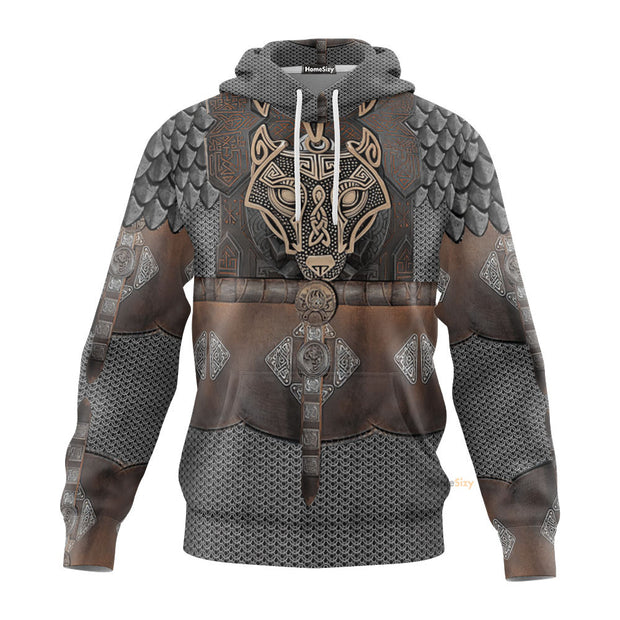 Viking Armor 3D All over Hoodie 3d QT210409Hf
