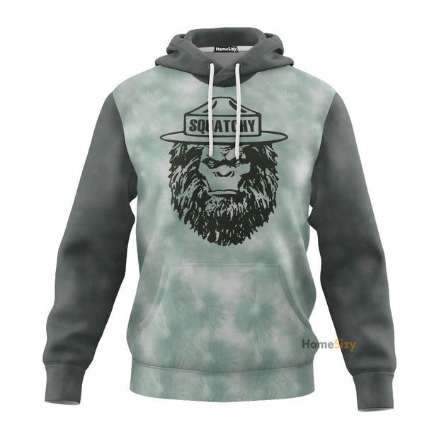 I Party With Sasquatch Tie Dyed Camping All over Hoodie 3d QT301321Tf