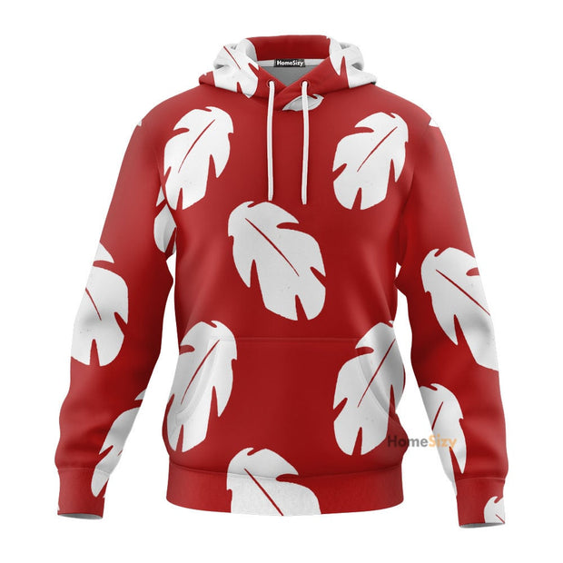 3D Lilo Hawaiian Floral Leaves Custom Tshirt Hoodie QT207012Hf