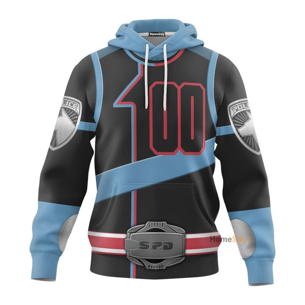 3D Power Rangers S.P.D Shadow Tshirt Hoodie QT211455Hf
