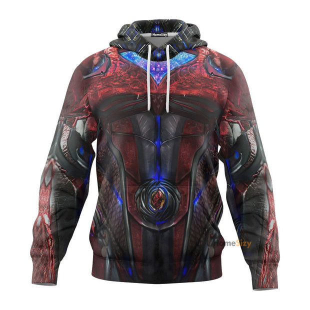 3D Red Power Ranger 2017 Custom Cosplay Costume Hoodie QT205181Hf
