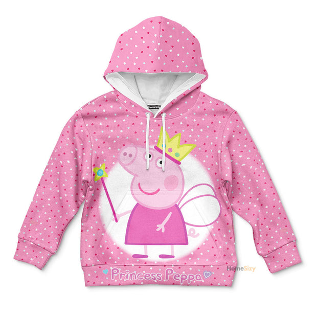 3D Princess Peppa - Cosplay Costume Kid Hoodie QT309079