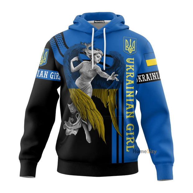 Ukrainian Girl Hoodie 2022 Support For Ukraine Hoodie Men QT6011501