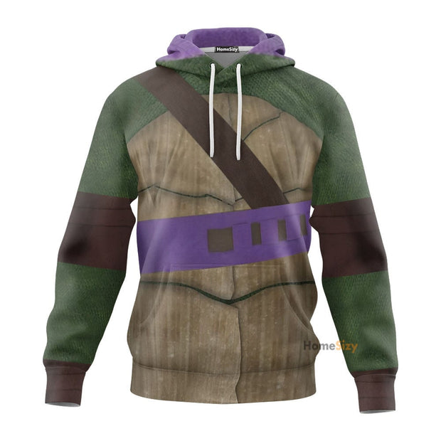3D Movie TMNT Donatello Donnie Purple Strings Custom Cosplay Costume Hoodie QT304227Hg