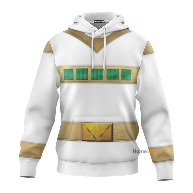 3D Silver Power Rangers In Space Custom Cosplay Costume Hoodie QT306317Hf