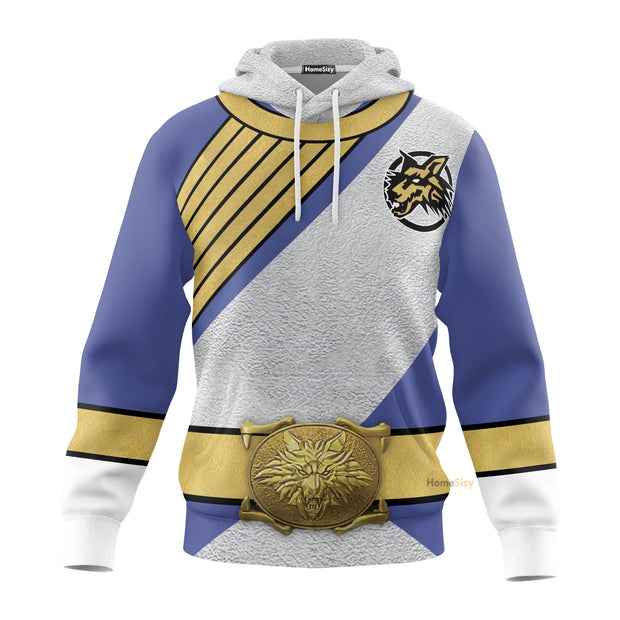 3D Power Rangers Wild Force Lunar Wolf Ranger Custom Cosplay Costume Hoodie QT206323Hf