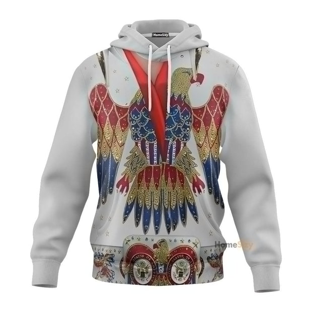 Elvis Presley Eagle Jumpsuit - Cosplay Costume 3D Hoodie QT302522