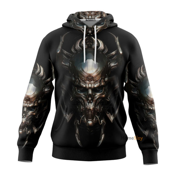 Cyborg Metal Skull - 3D Hoodie QT309168