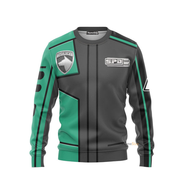 S.P.D Green Ranger Power Rangers - Cosplay Costume 3D Sweatshirt QT309178