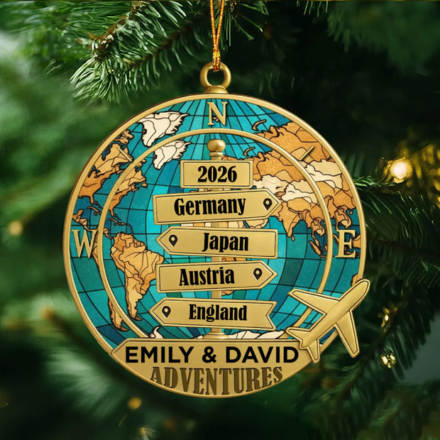 Destination Of All Year - Personalized Acrylic Ornament - Gift For Christmas