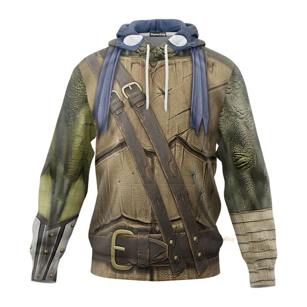 3D Leonardo TMNT Leo Blue Custom Cosplay Costume Hoodie QT209478Hf