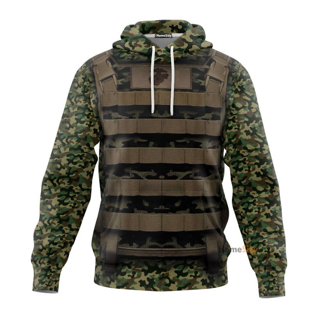 Military uniform Custom Cosplay Costume Tshirt Zip Hoodie Sweatshirt QT210460Hf