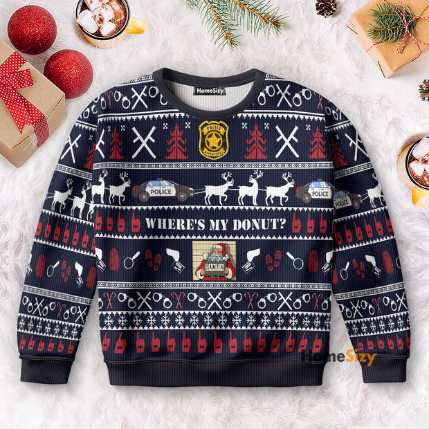Police Santa Funny - Christmas Gift For Adults - Christmas Ugly Sweater QT309273
