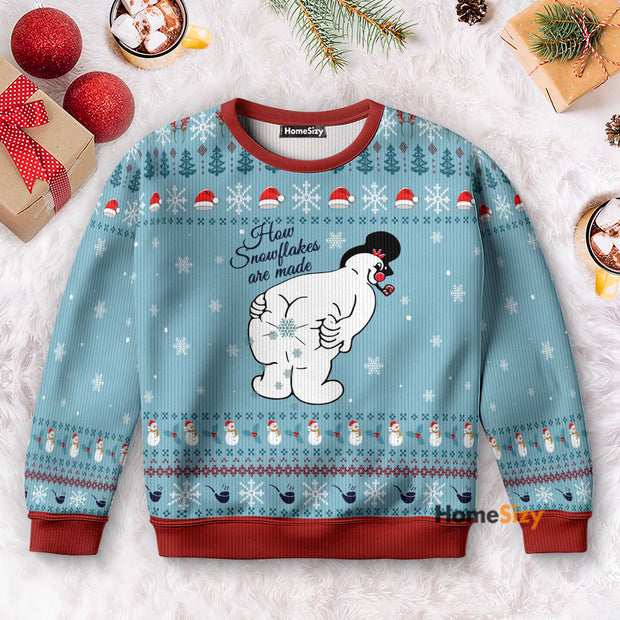 How Snowflakes Are Made Funny - Christmas Gift For Adults - Ugly Christmas Sweater QT309309