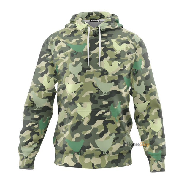 Chicken Camouflage Pattern - 3D Hoodie QT309606