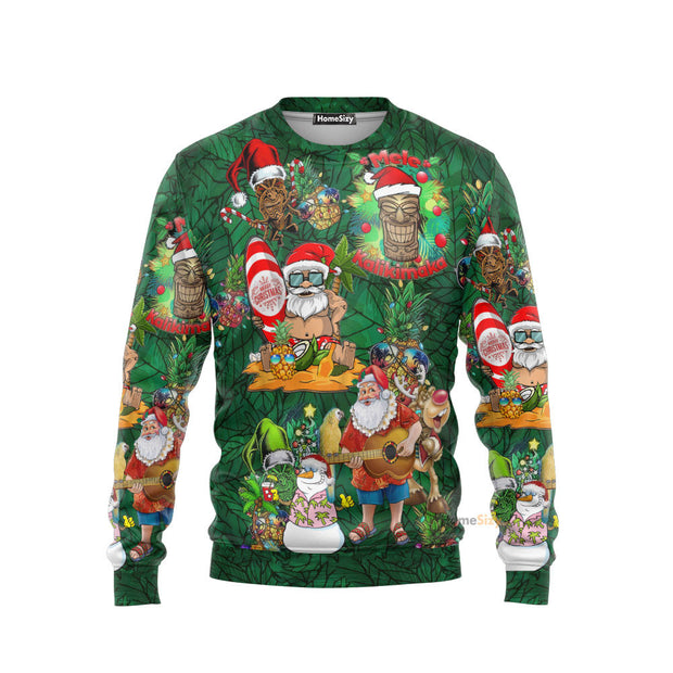 Santa Summer Vibe - Christmas Gift For Adults - 3D Sweatshirt QT309673