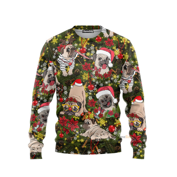 Christmas Have Yourself A Merry Little Pugmas - 3D Sweatshirt QT312007