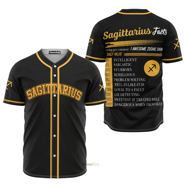 Sagittarius Awesome Zodiac Facts Z09 - Baseball Jersey