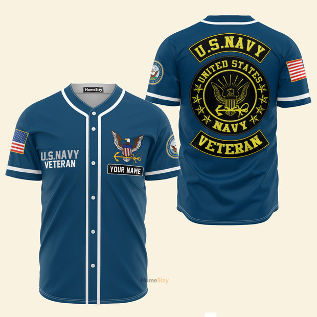 Custom Name US Navy Veteran - Personalized Baseball Jersey ATP106151