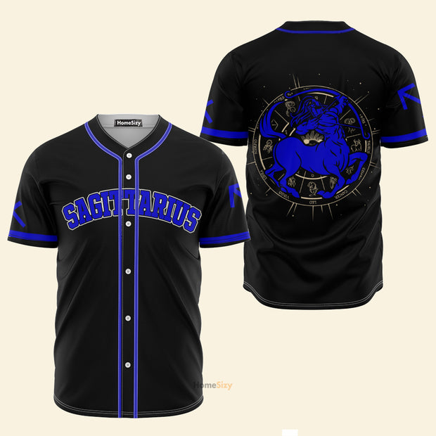 Stunning Sagittarius Zodiac Star Chart Z02 - Baseball Jersey
