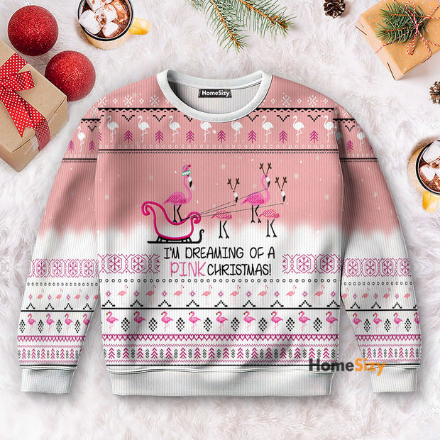 Flamingo Dream Ugly Christmas Sweater 3D Printed Best Gift For Xmas US1967