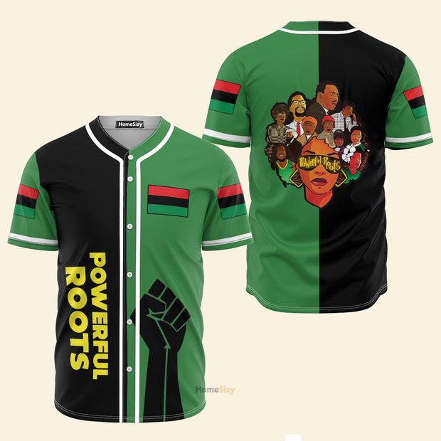 Custom Name Powerful Roots Strong Roots - Personalized Baseball Jersey