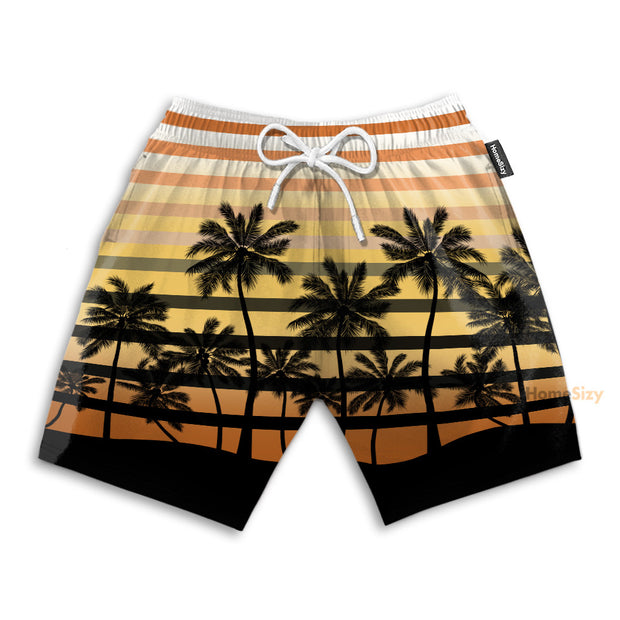 Palm Tree Aesthetic Vintage Style - Beach Shorts