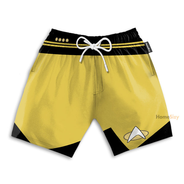 SaTr Movie Yellow Cosplay Costume - Beach Shorts
