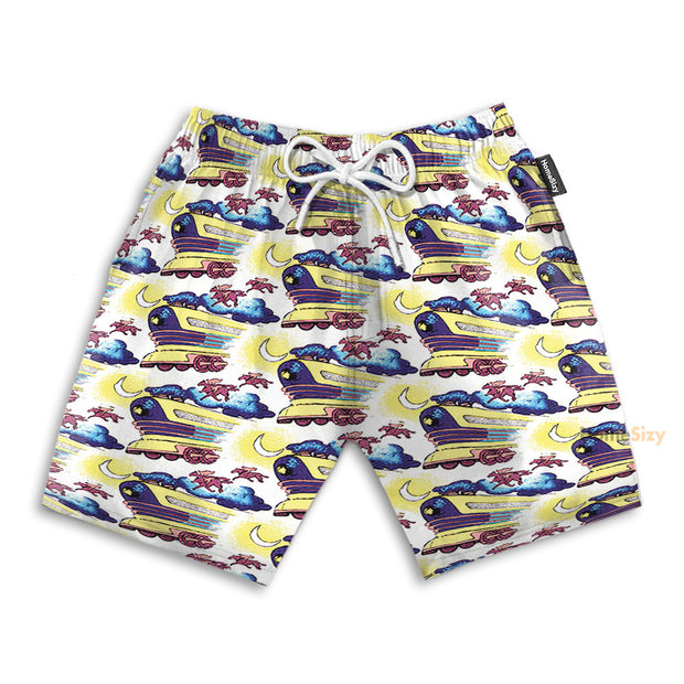 Back To The Future Doc Brown Cosplay Costume - Beach Shorts