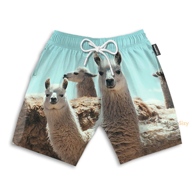 Llamas Funny Style - Beach Shorts