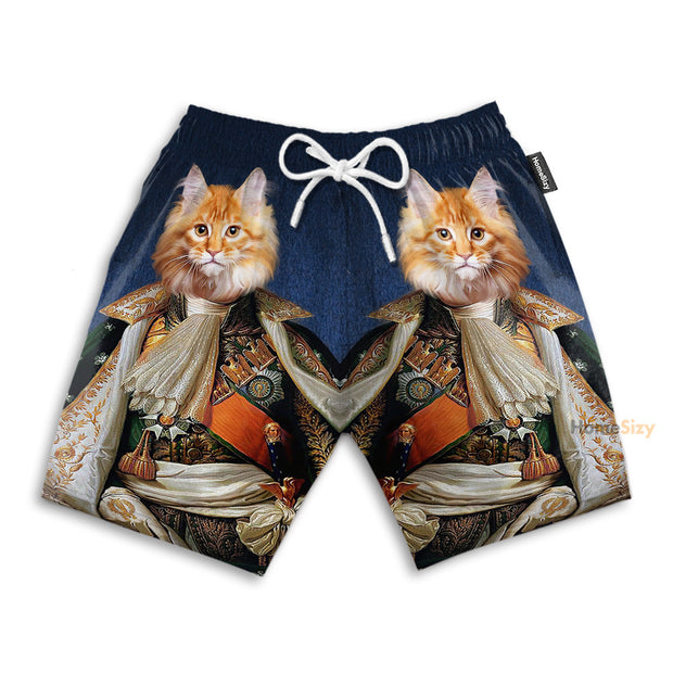 Napoleon Persian Cat Funny Style - Beach Shorts