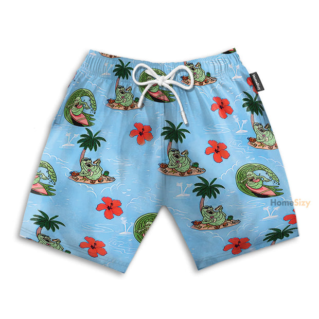 Ghostbusters Slimer On The Beach Funny Style - Beach Shorts