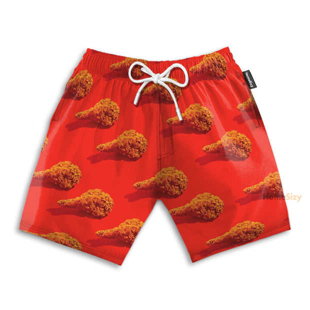 Fried Chicken Funny Style - Beach Shorts