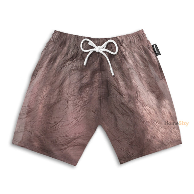 Hairy Funny Cosplay Costume - Beach Shorts