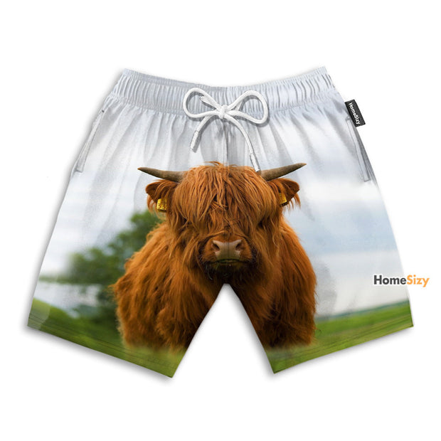 Highland Cattle Funny Style - Beach Shorts