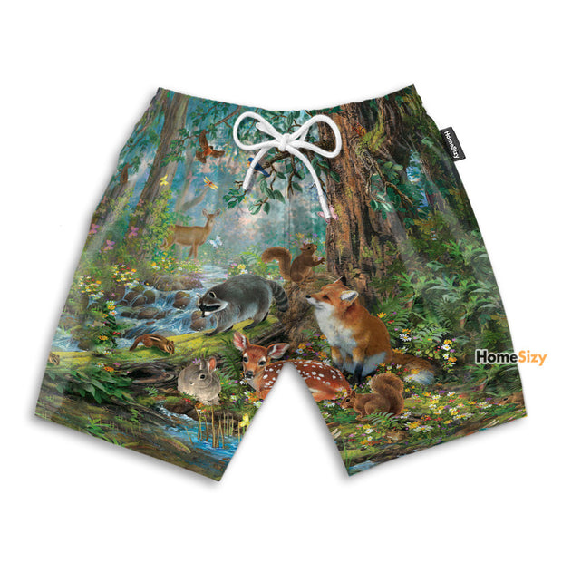 Wildlife Animals Funny Style - Beach Shorts